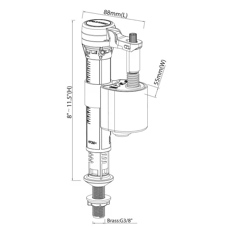 Grifo Flotador para cisternas con toma Inferior FLUTEC.