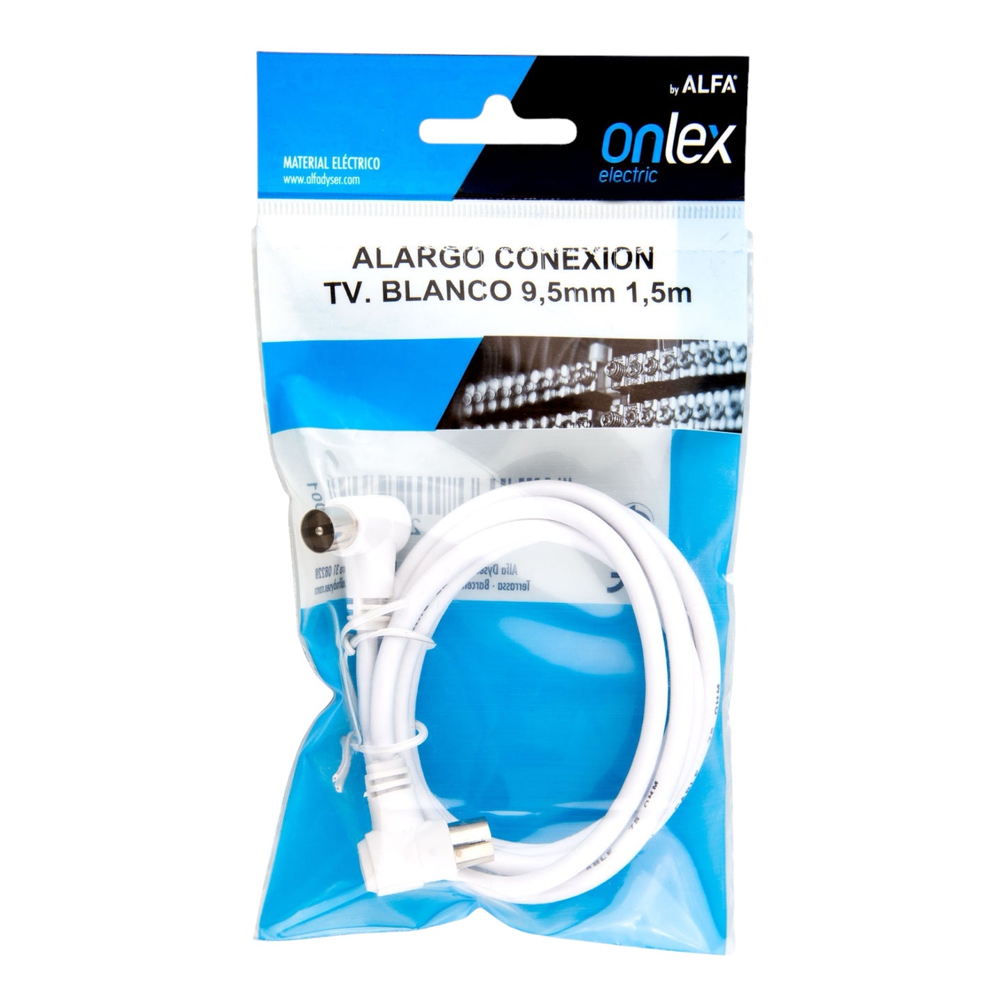 Cable coaxial tv 1,5mt