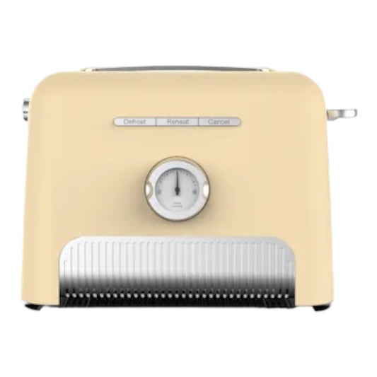 FAGOR - Tostador VINTTAGE Cream de doble ranura 870W de potencia y exterior completo crema vintage. 7 niveles de tostado. 3 funciones integradas.