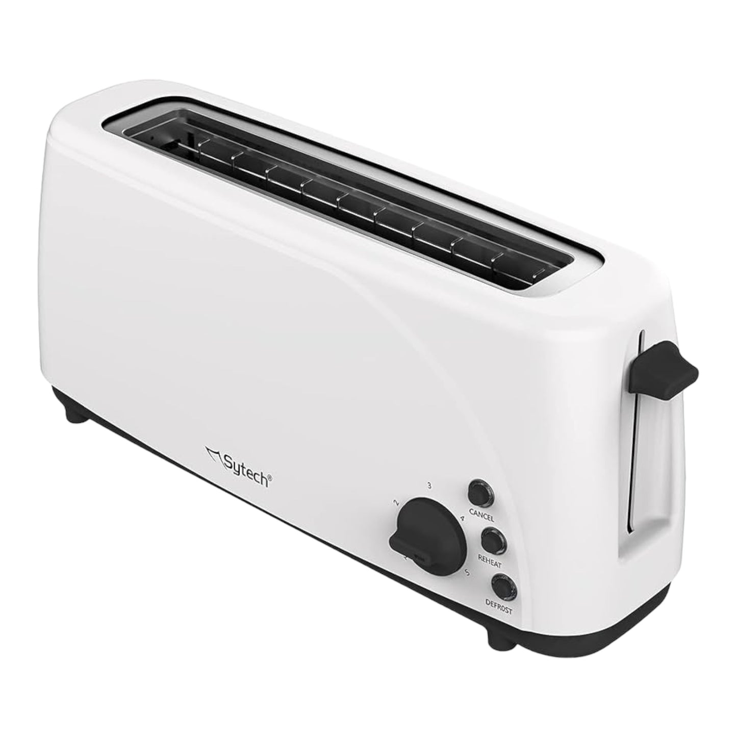 tostadora de una rebanada extra largo, 1050w., 3 funciones (sytech)