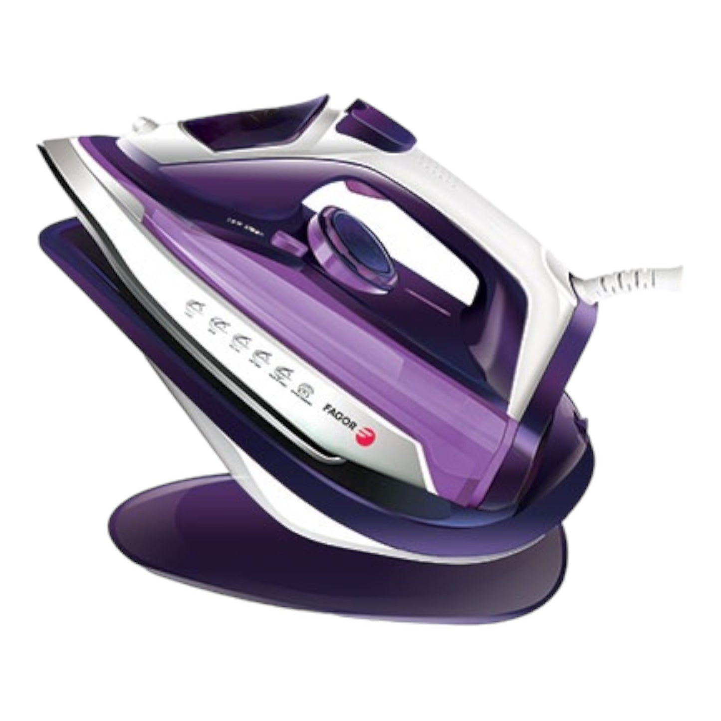 Fagor COMFORTA EasyDrive FG055 Plancha Inalámbrica, Suela Cerámica y Punta Precisión, Planchado Vertical, Golpe Vapor, 2600 W,