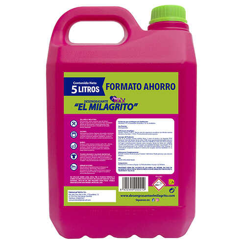El Milagrito Pack 3Desengrasante Garrafa 5L Limpiador Multiusos