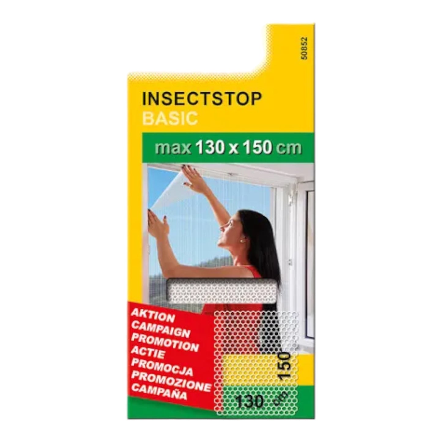 MOSQUITERA MALLA CON VELCRO INCLUIDO NEGRO 130x150CM