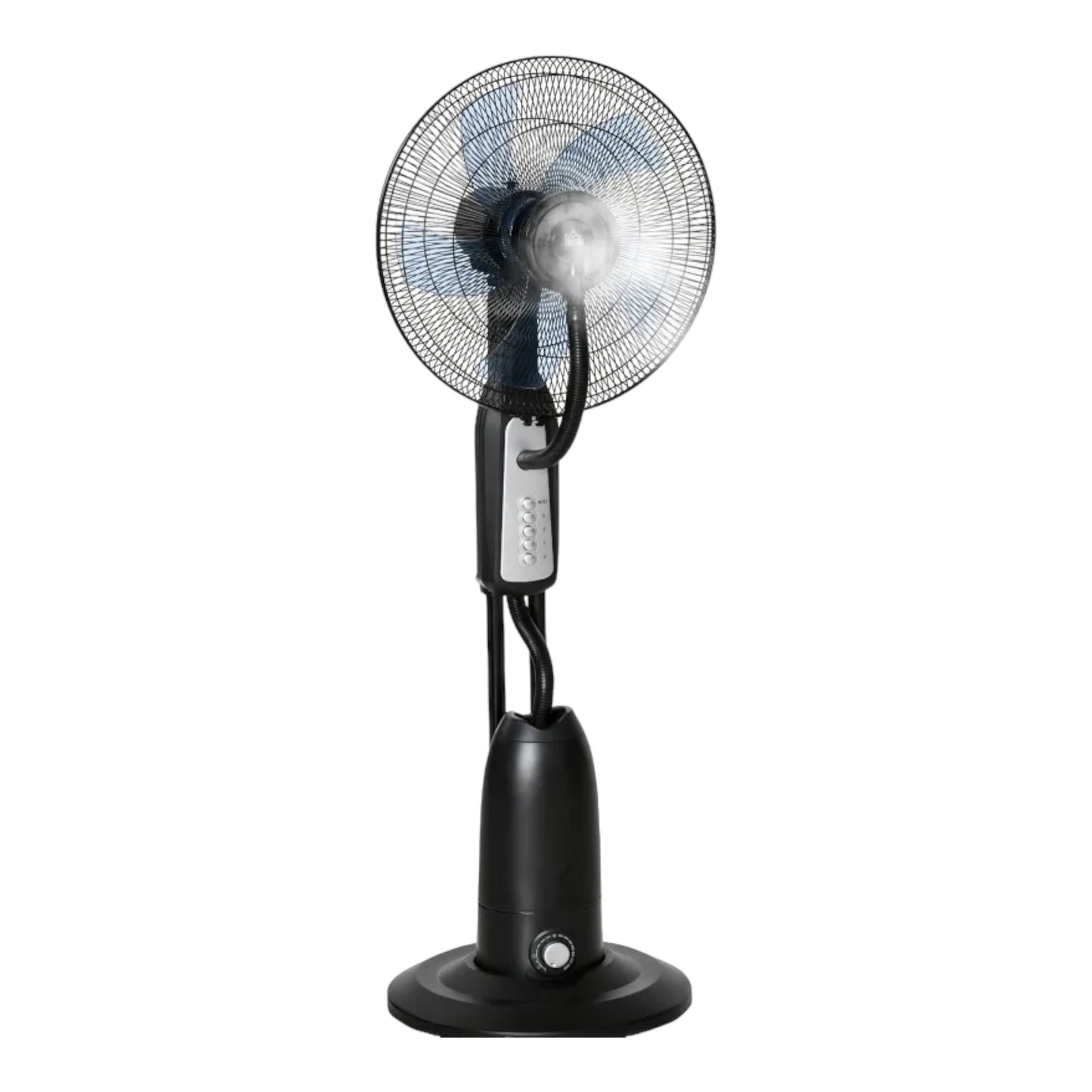 Ventilador de Pie Nebulizador 90W Oscilante y Silencioso con 3 Velocidad y 5 Aspas Ruedas Tanque de 2,8 L Ø40x120 cm Negro