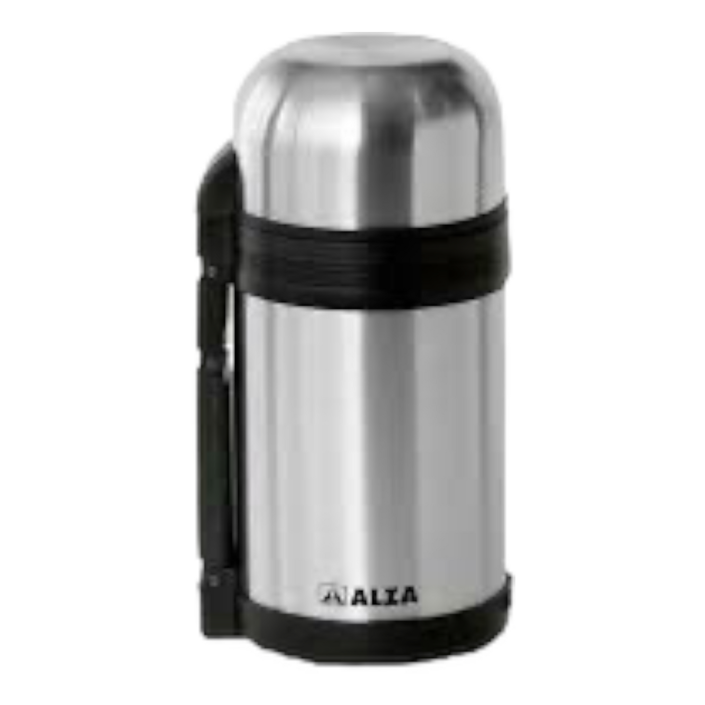 Termo ALZA de acero inoxidable doble uso ( líquido y sólido )