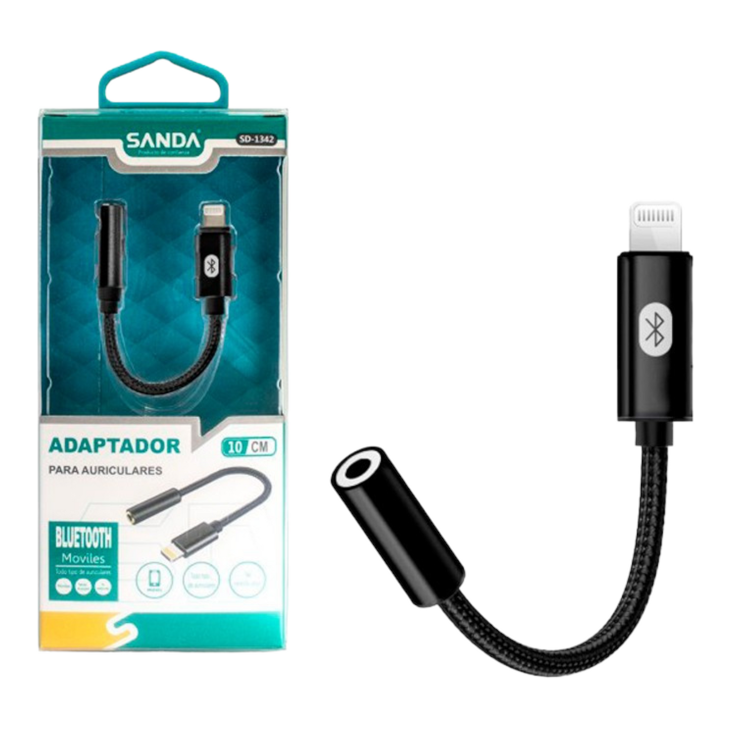 Sanda Adaptador Lightning a Jack 3,5mm por Bluetooth para Iphone/Ipad SD-1342