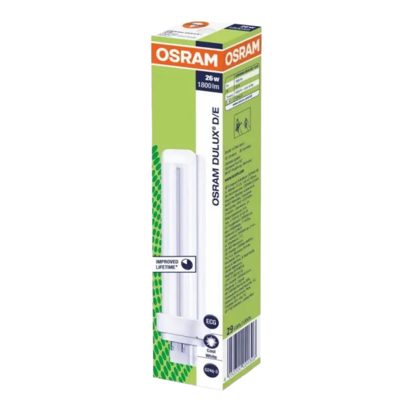 Lámpara OSRAM DULUX D/E 26W/840 G24G-3 luz neutra 4000K