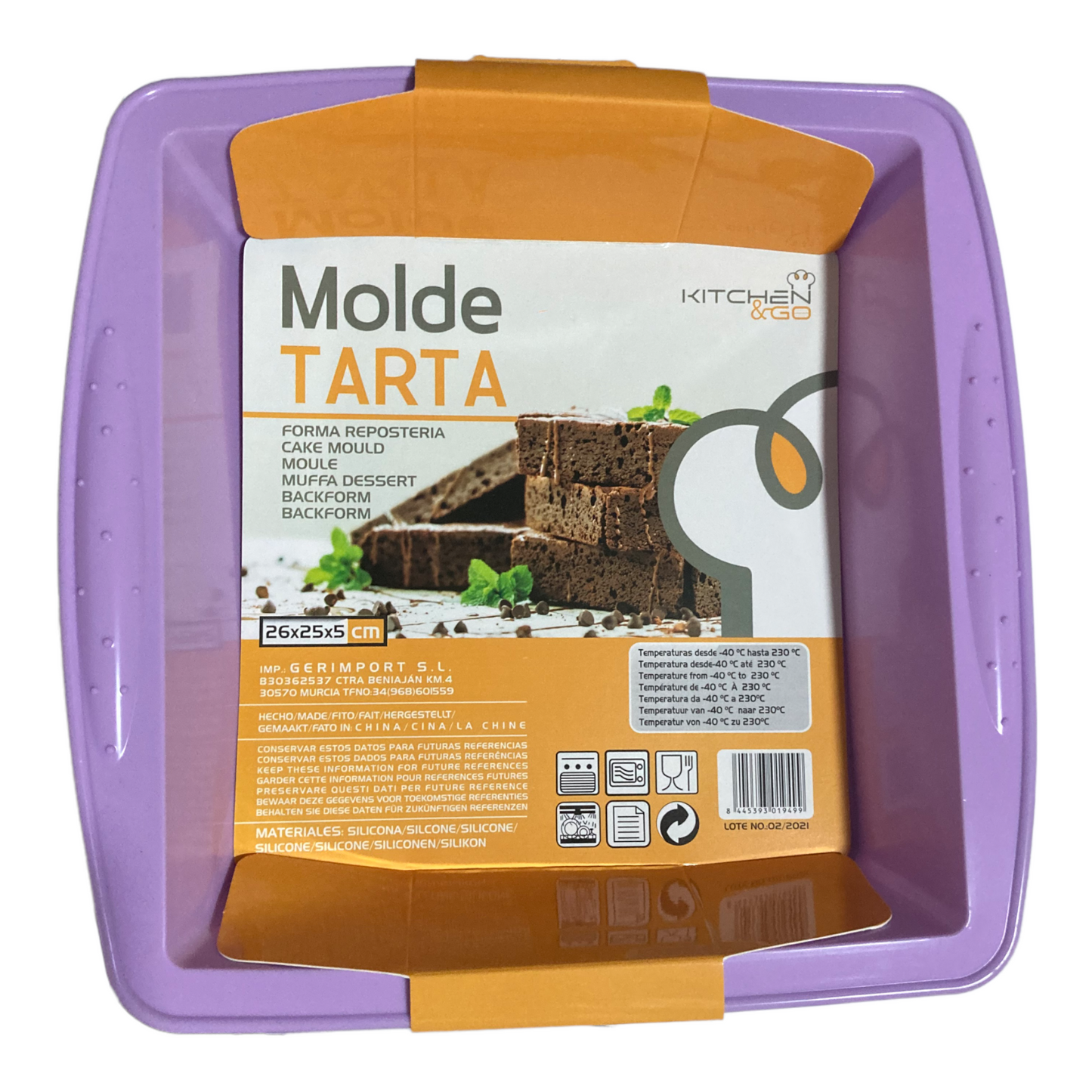 Molde tarta silicona 26*25*5 cm