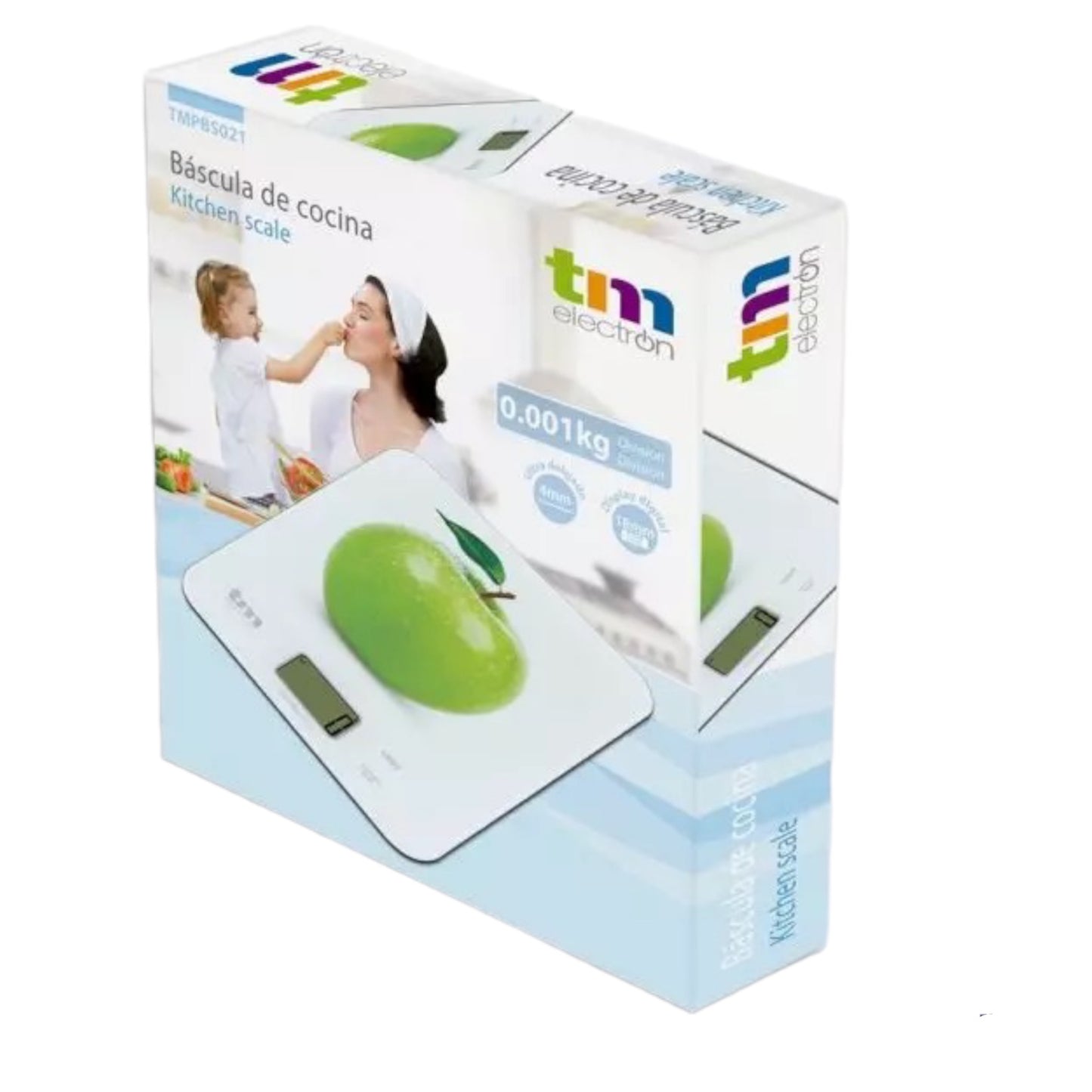 Báscula de Cocina TM Manzana 8 kg (22,4 x 18,5 cm)