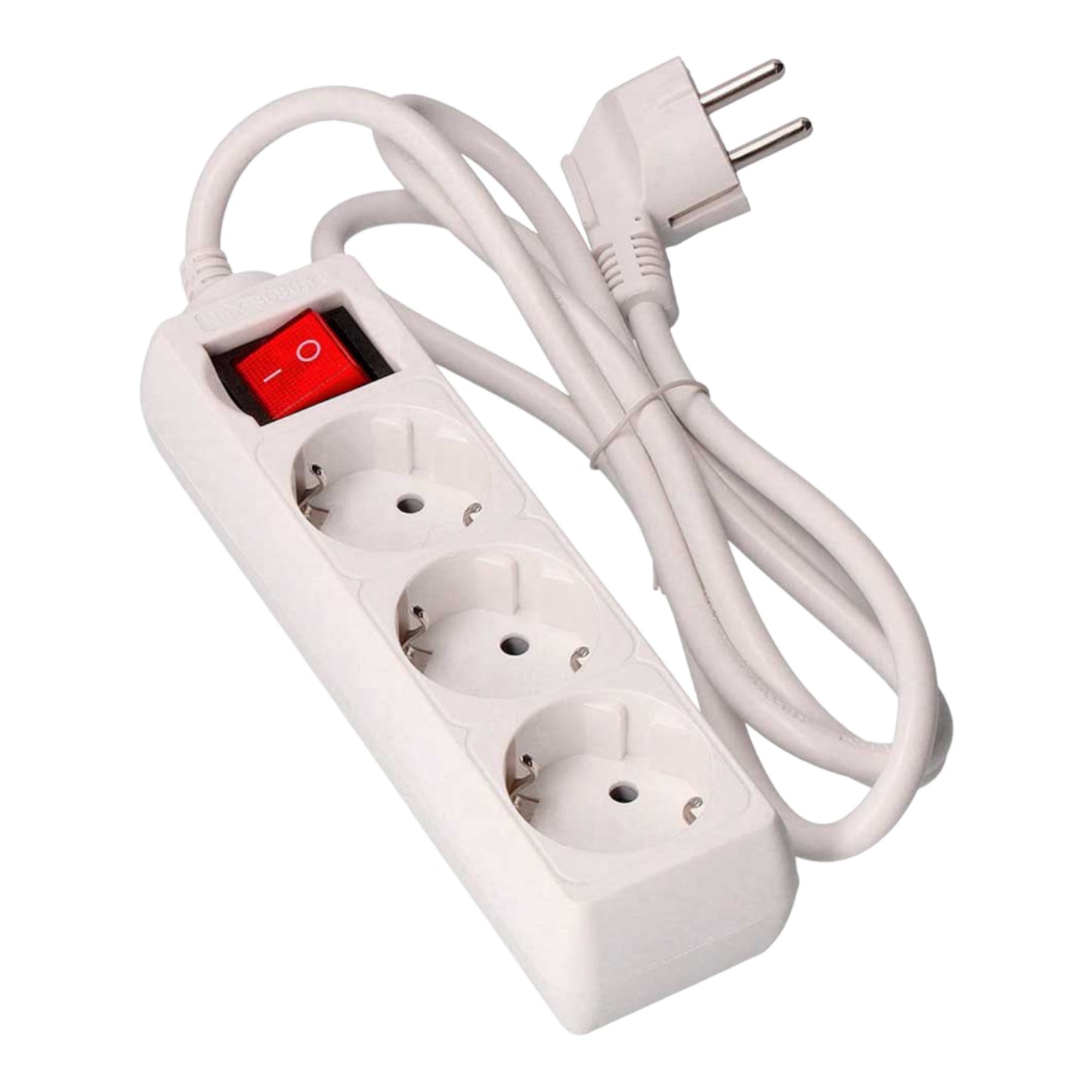 Regleta 3 tomas enchufe + interruptor cable 3*1.5mm 1.5m