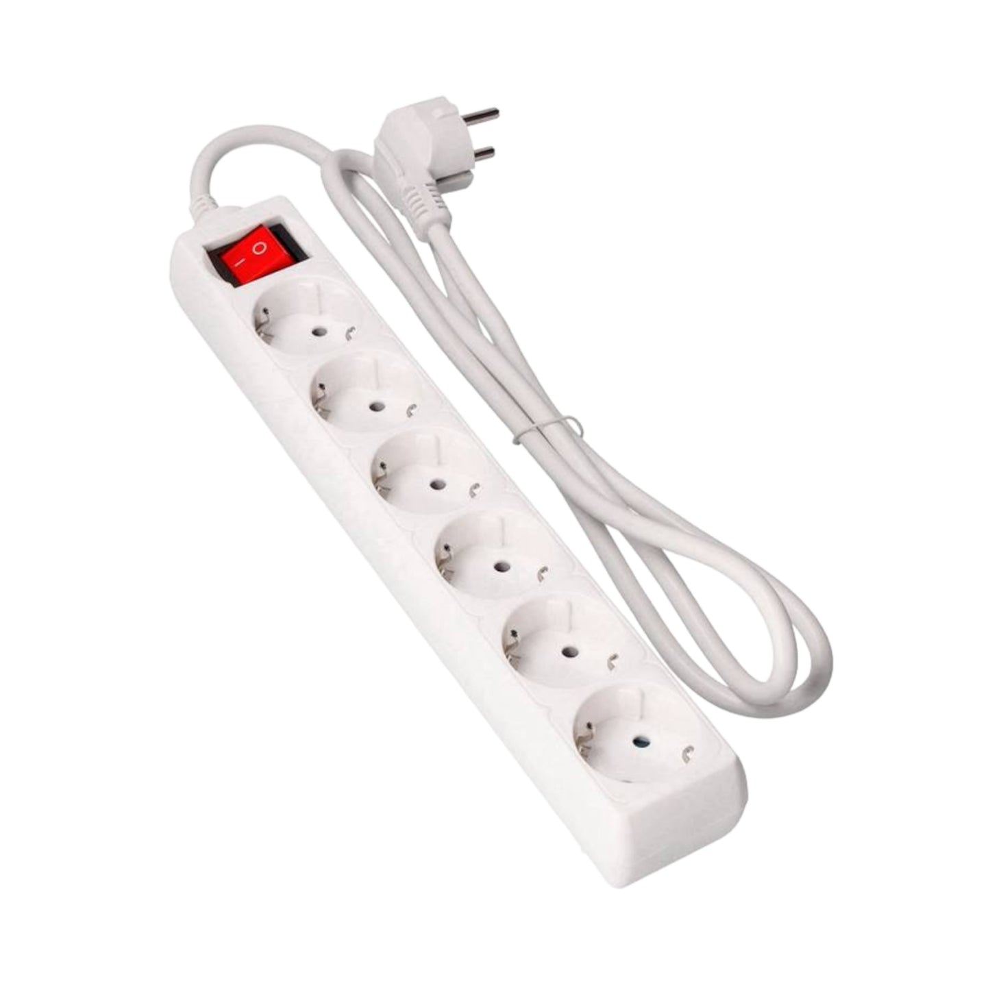 Regleta 6 tomas + interruptor cable 3*1.5mm 3m