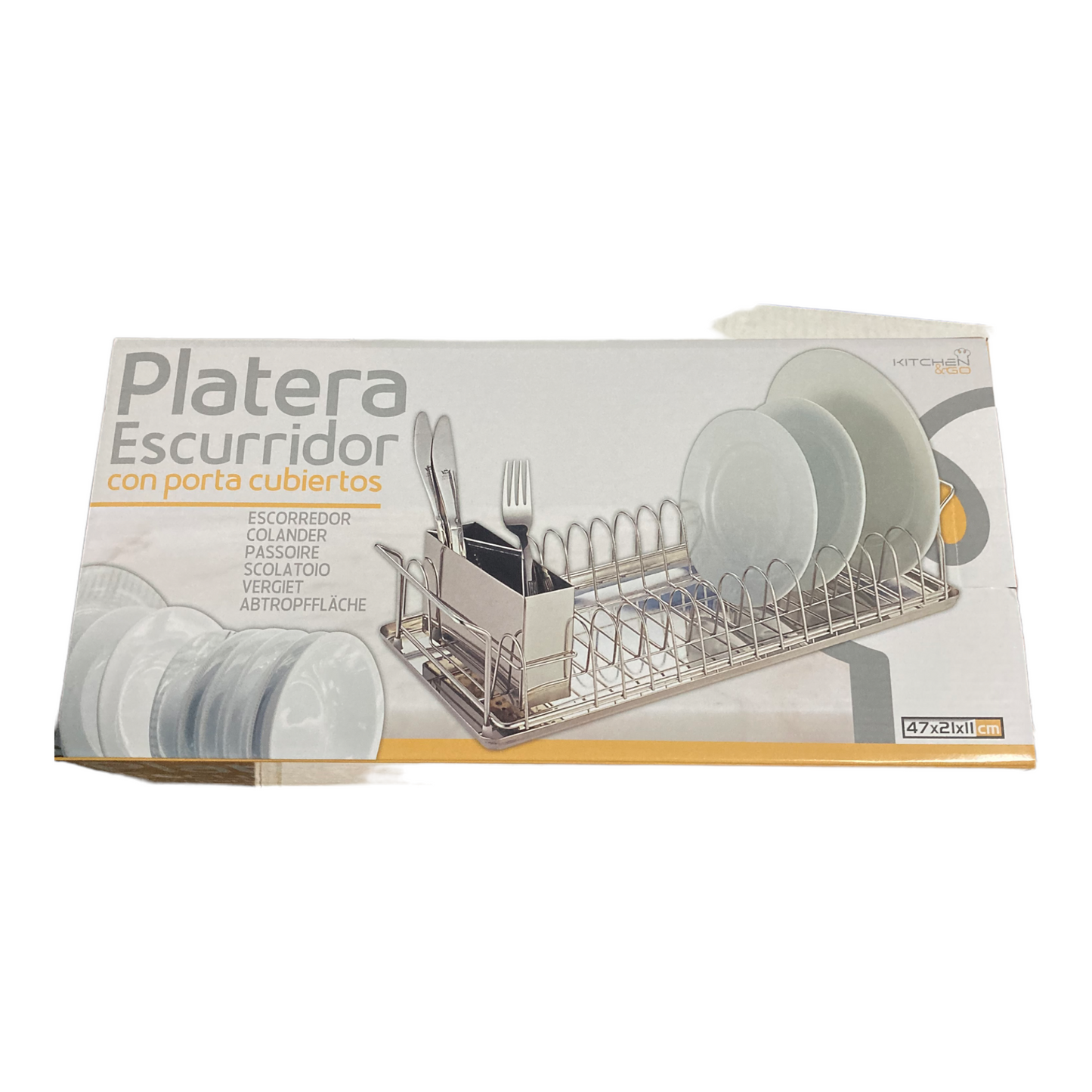 Platera Escurridor con porta cubiertos 47*21*11
