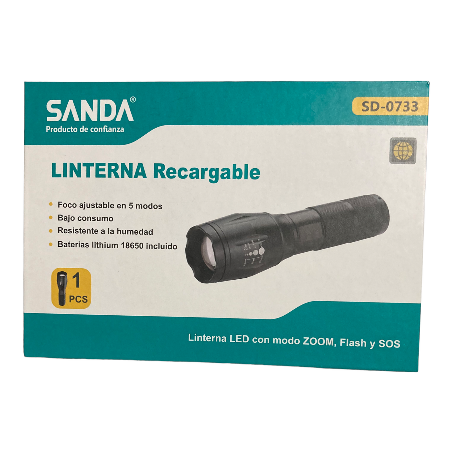 Linterna recargable SANDA SD-5613