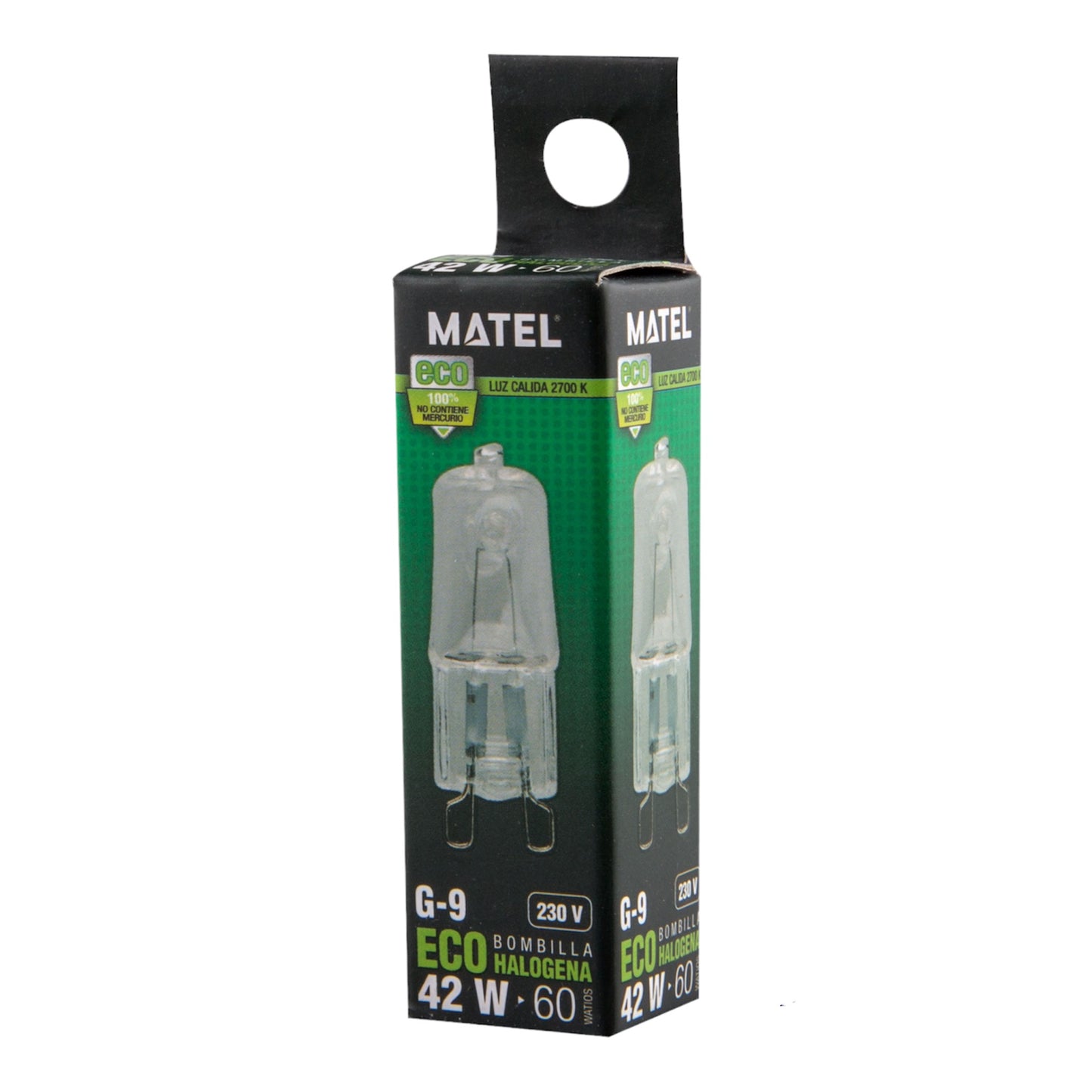 Bombilla eco halógena Matel G9 HI-PIN 42w