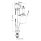 Grifo Flotador para cisternas con toma Inferior FLUTEC.