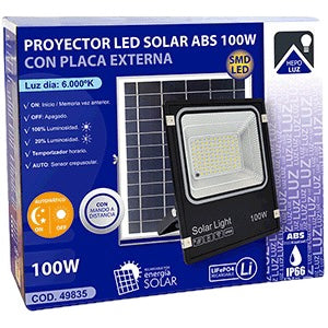 Proyector LED solar ABS 100W 6000K