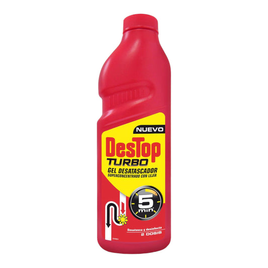 Destop Turbo Gel Desatascador de Tuberías y Desagües 1L