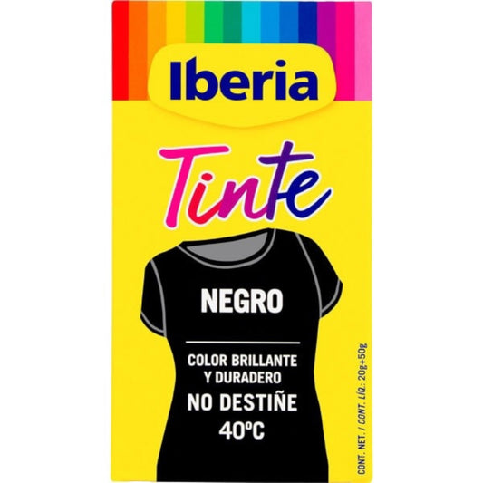 Iberia - Tinte Negro para ropa, 40°C