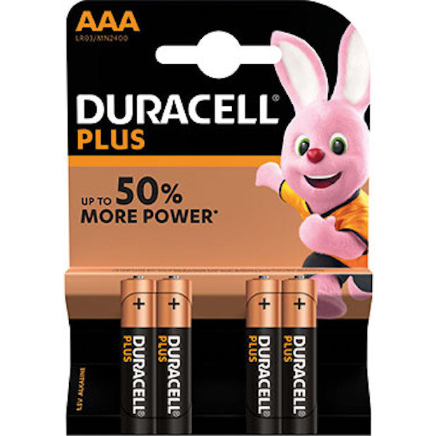 Pilas Duracell Plus AAA LR03