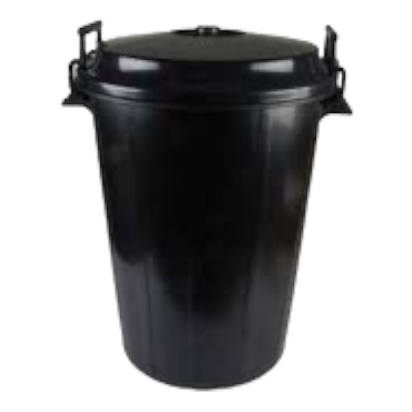 Cubo basura 100l negro con tapa