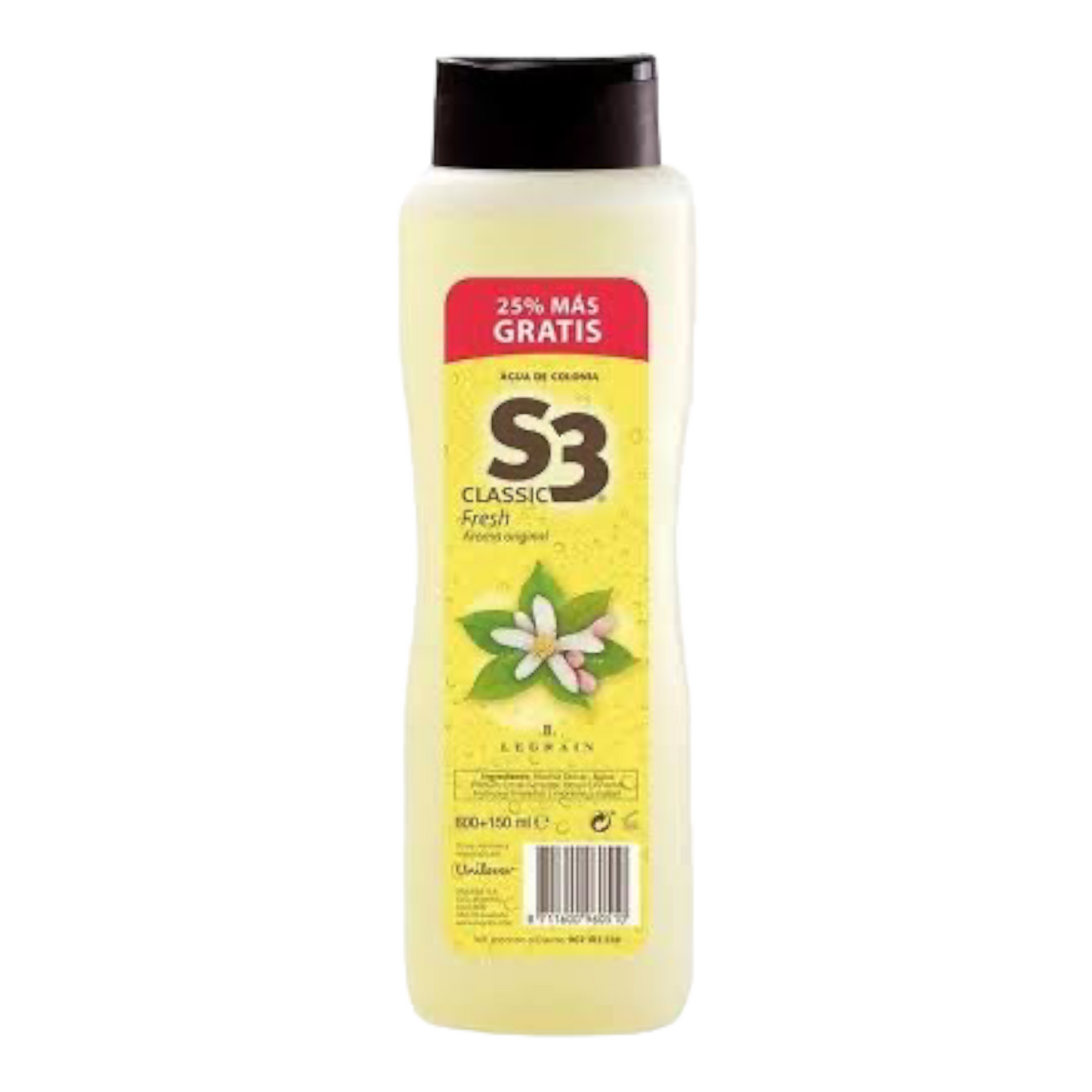 S3 CLASSIC FRESH colonia 600 ml + 150 ml