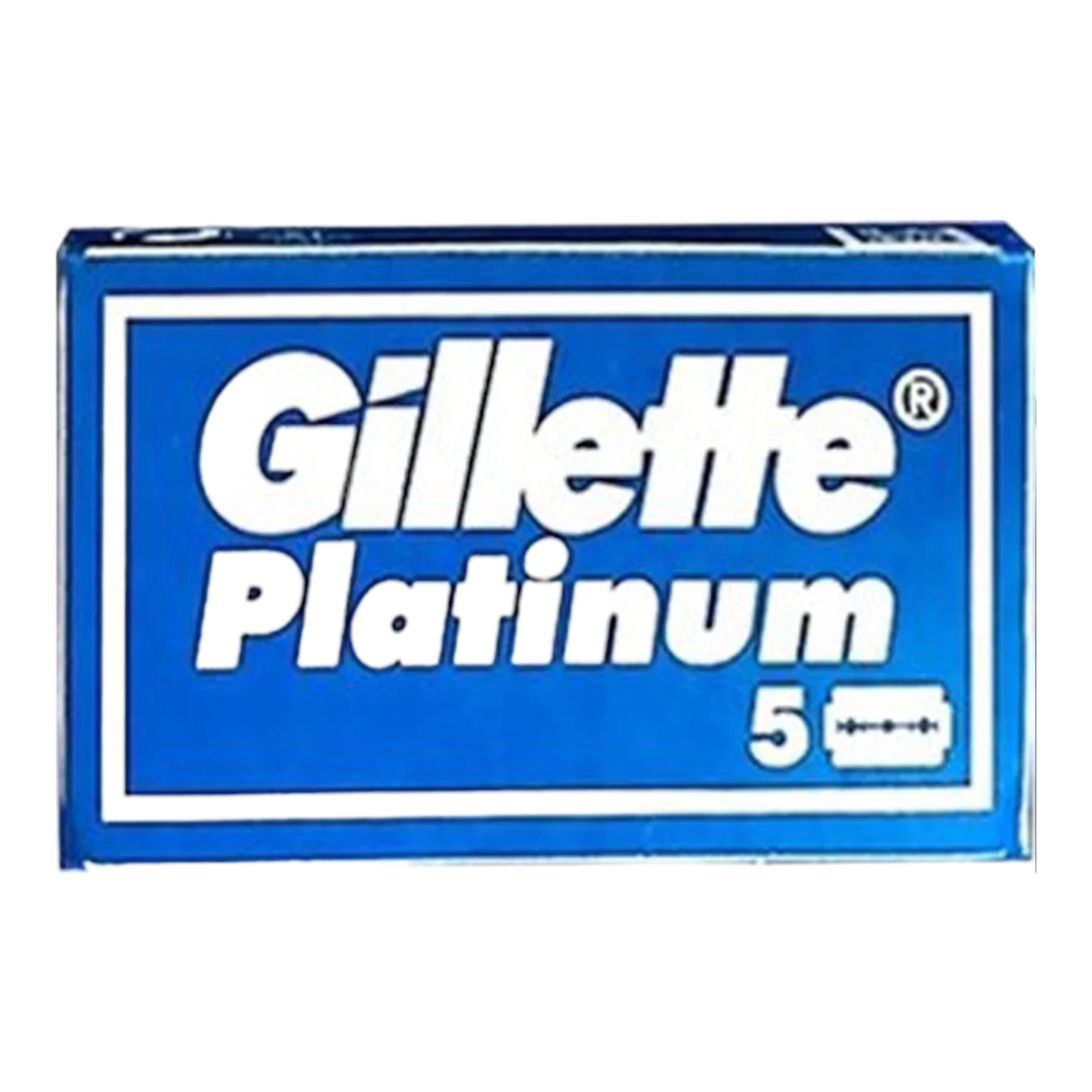 Cuchillas de Afeitar Gillette Platinum Hojas de Doble Filo, 5 Recambios.