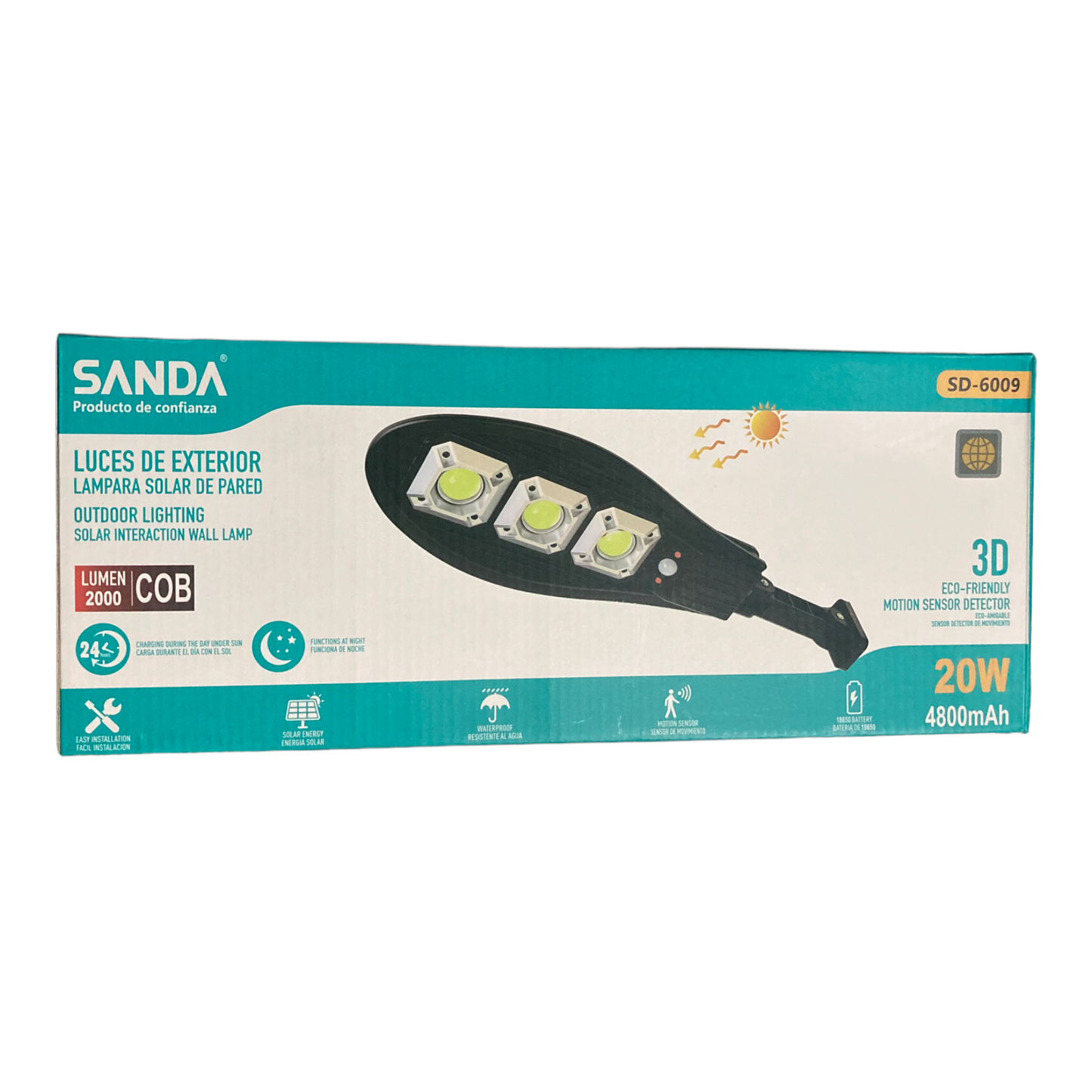 Lámpara solar de pared 20W SANDA SD-6009