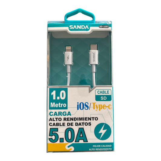 Cable Tipo C - Lightning para Iphone, Ipad, Ipod, Airpods 1M