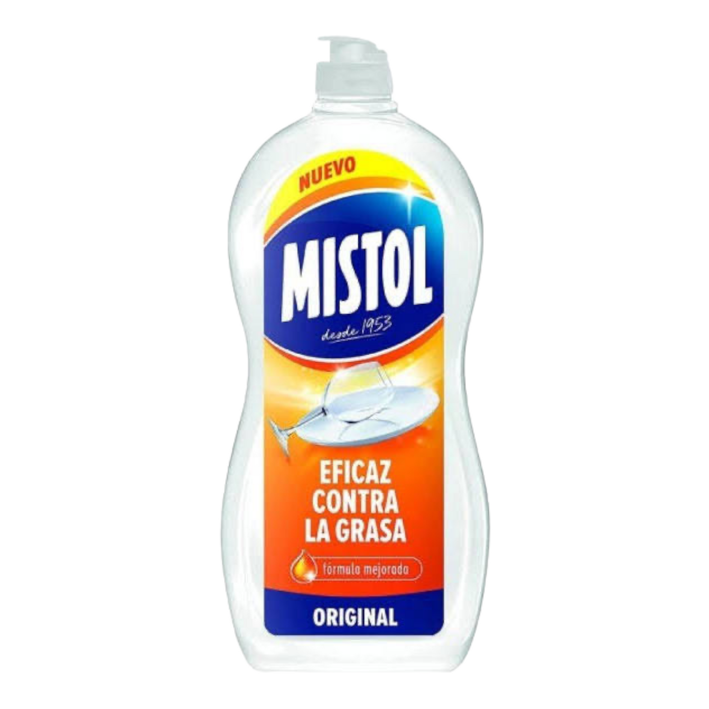 Mistol Original - Lavavajillas líquido mano, concentrado, 900 ml, poder antigrasa y desincrustación de mancha difíciles - Efecto abrillantador - Anti olor