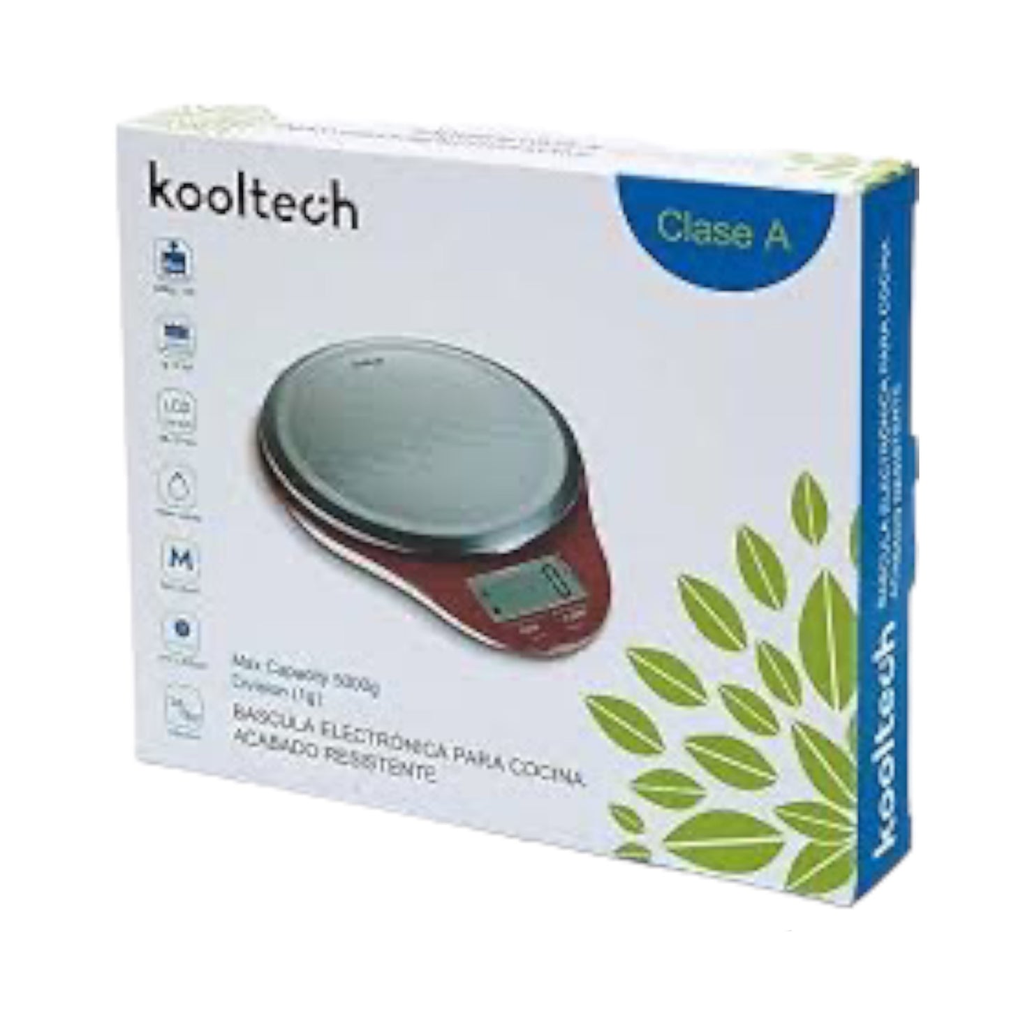 Kooltech Clase A Báscula de Cocina, Plástico.