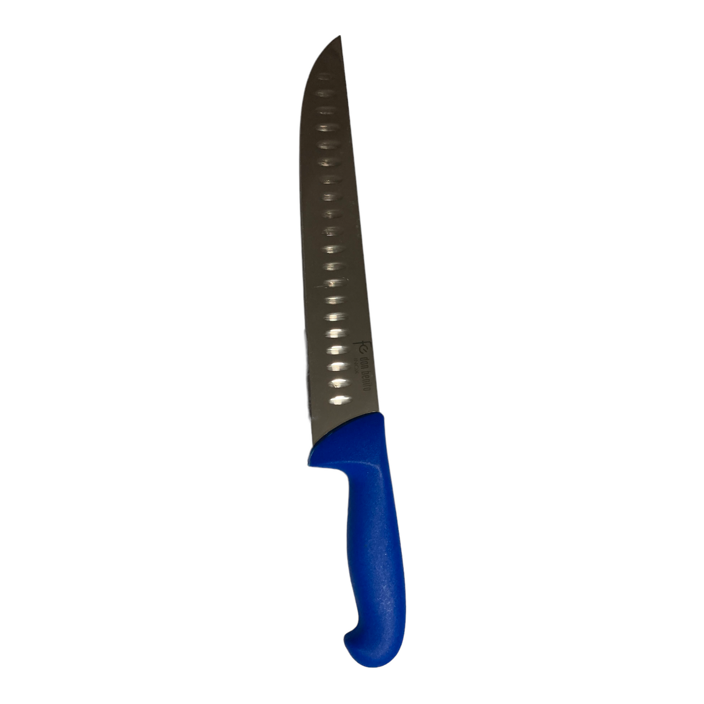 Cuchillo carnicero 240 mm alveolos azul