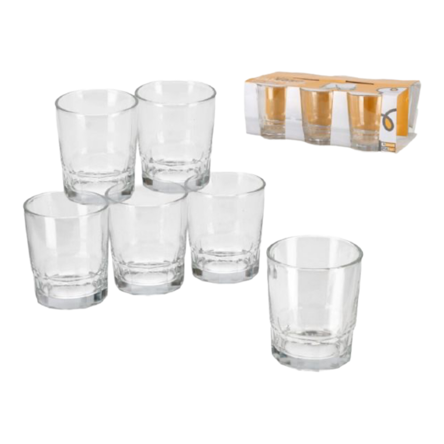 VASO AGUA X6 LISBON 256 ML - CRISTAL