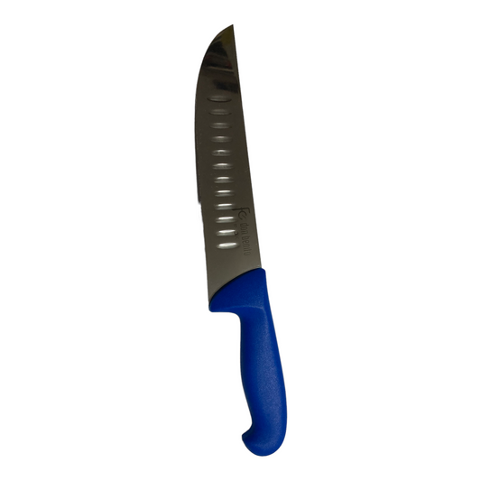 Cuchillo carnicero 220 mm alveolos azul