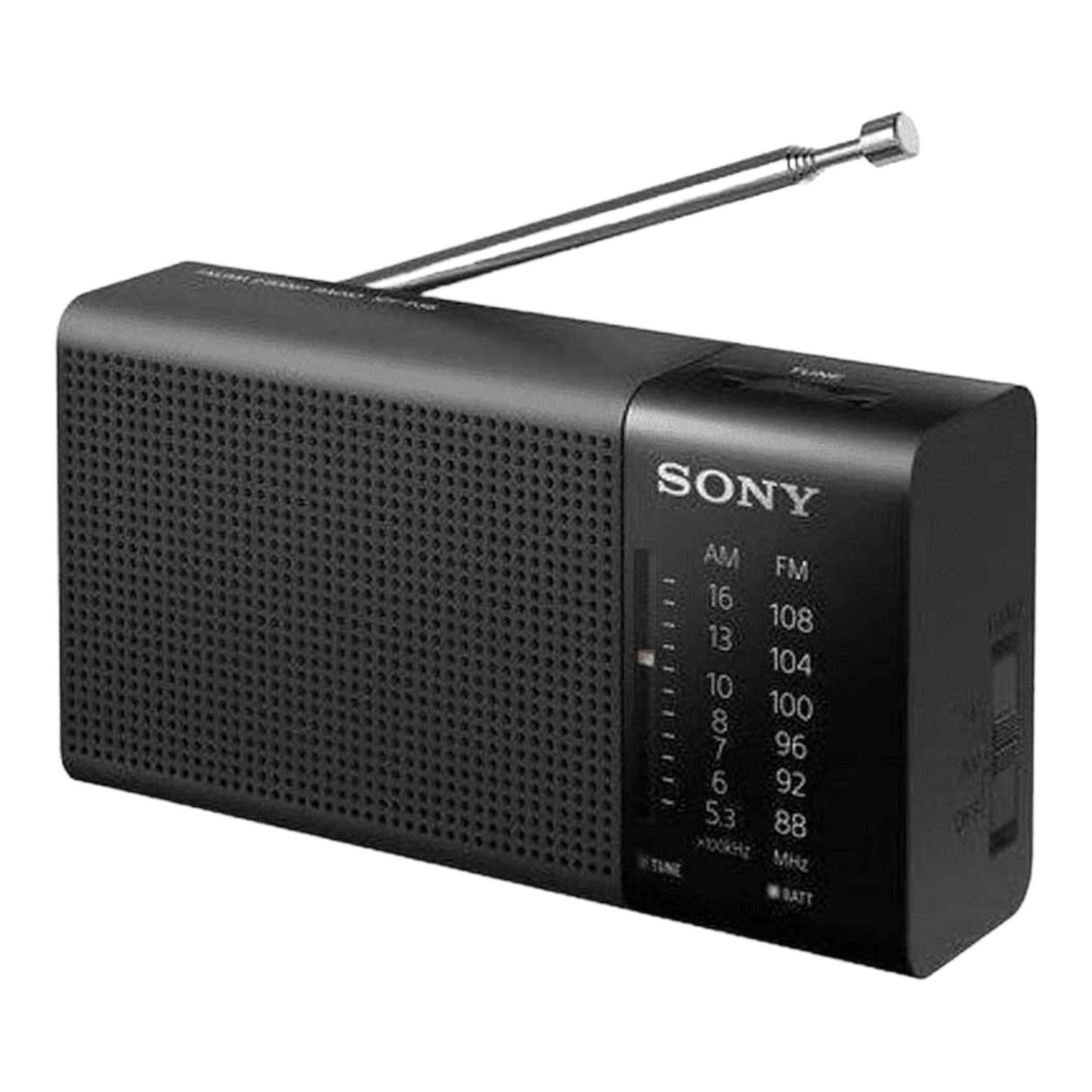 Sony ICF-P36 - Radio analógico portátil FM/AM, negro, 13.15 x 6.95 x 4.35 cm