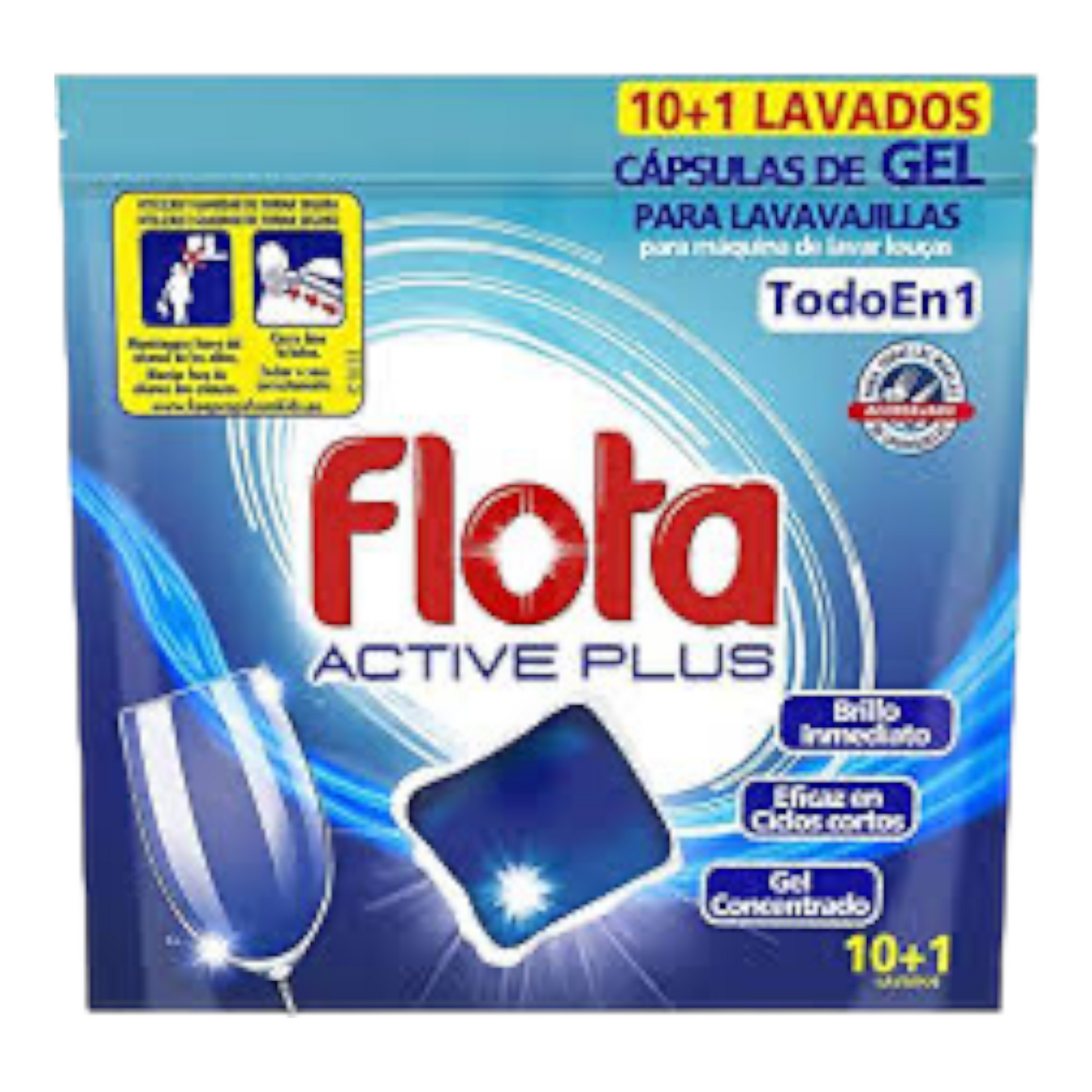 Flota Cápsulas de gel para lavavajillas, 10 + 1 dosis, paquete de 1